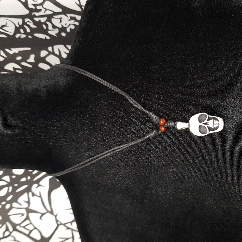 Faux Bone Adjustable Skull Necklace